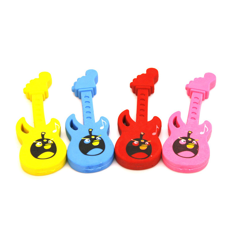 Korean creative stationery 3D cartoon guitar violin eraser