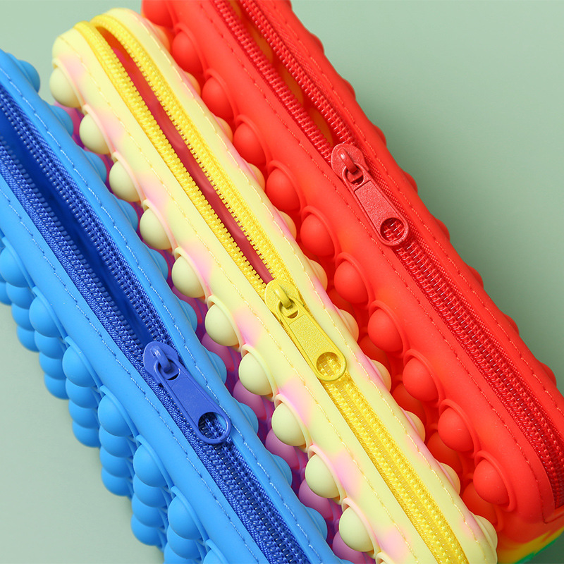 wholesale Decompression bubble silicone pen bag elementary school pencil case children's pencil bag