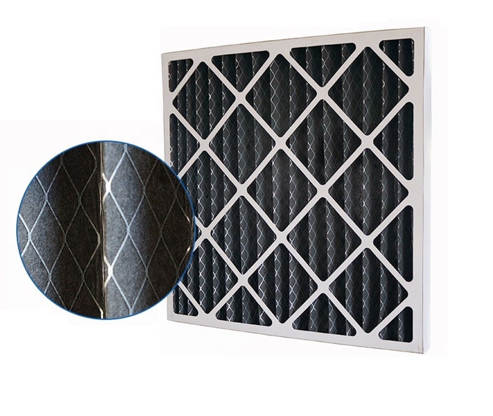 Customization hot sale Cardboard Frame Merv 8 Merv 11 Merv 13 Pleated HVAC AC Furnace Pre Air Purifier Filter