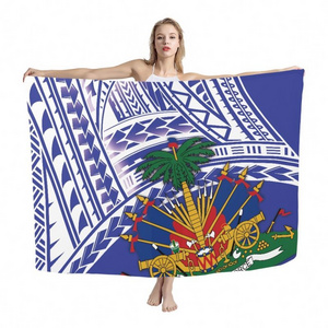 Haiti Traditional Sarong Cover up Beach Dress Sarongs in Bulk Hawaiian Lavalava Sarong Flowers Summer Wrap Island salong