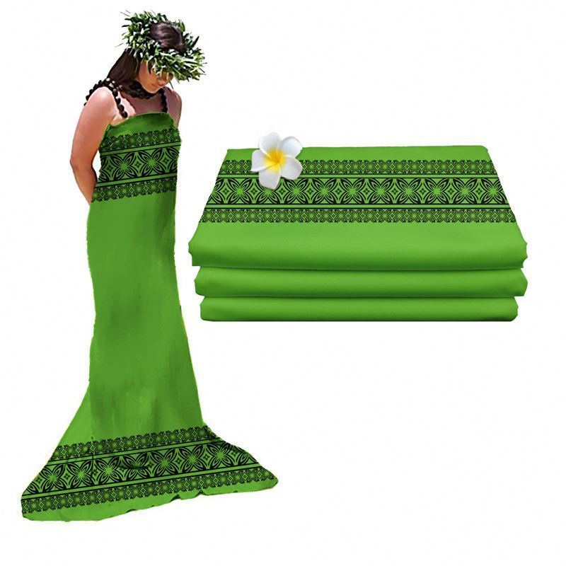 Custom New Polynesian Fabric Dresses Use Pattern Digital Printing Thermal Transfer 100% Polyester Cloth Made