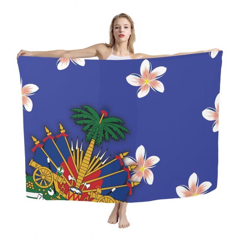 Haiti Traditional Sarong Cover up Beach Dress Sarongs in Bulk Hawaiian Lavalava Sarong Flowers Summer Wrap Island salong