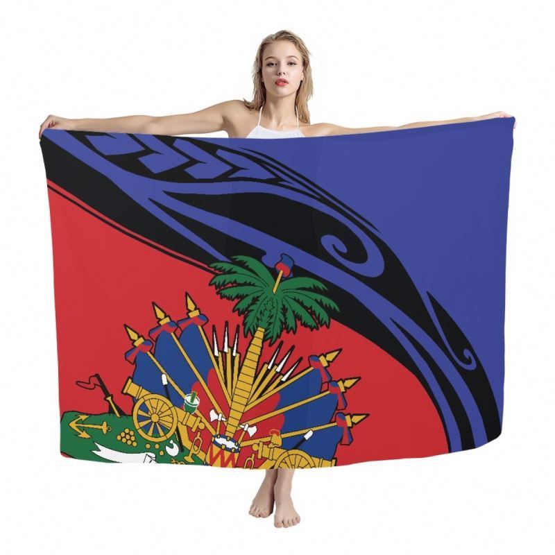 Haiti Traditional Sarong Cover up Beach Dress Sarongs in Bulk Hawaiian Lavalava Sarong Flowers Summer Wrap Island salong