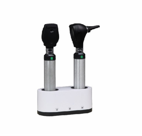 Rechargeable with Two Handles Diagnostic Set Otoscope Ophthalmoscope Set