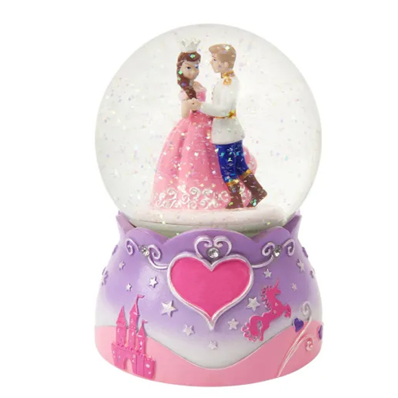 Gift Item Unique Fairy King Prince And Princess Custom Mini Snow Globe