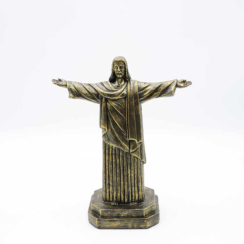 OEM custom crafts religious catholic home decoration statue wholesale handmade resin bronze Jesus sculpture figurine