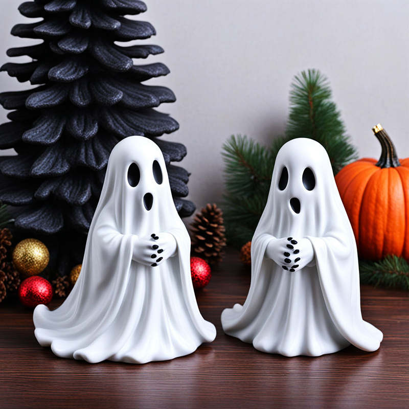 Halloween party home outdoor horror decoration gift statue custom resin craft cute dwarf ghost figurine ornaments