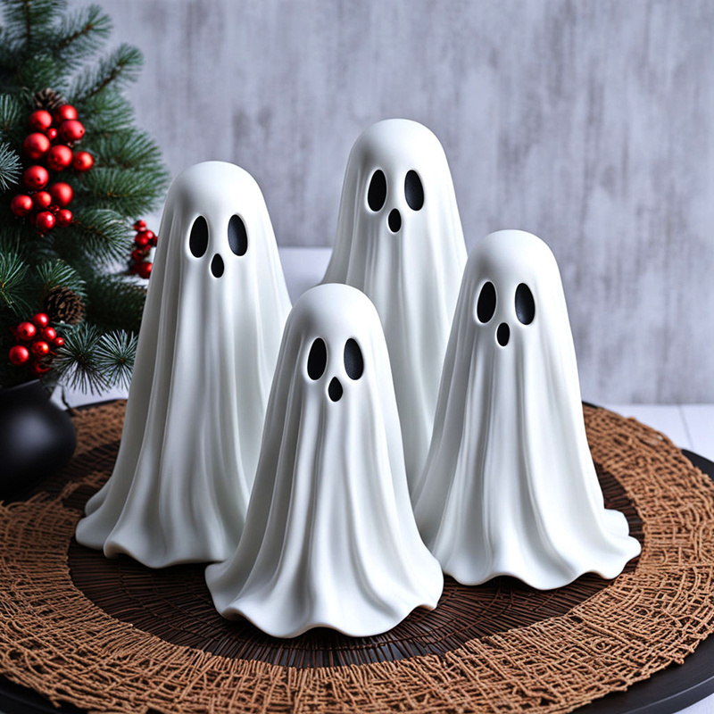 Halloween party home outdoor horror decoration gift statue custom resin craft cute high ghost figurine ornaments