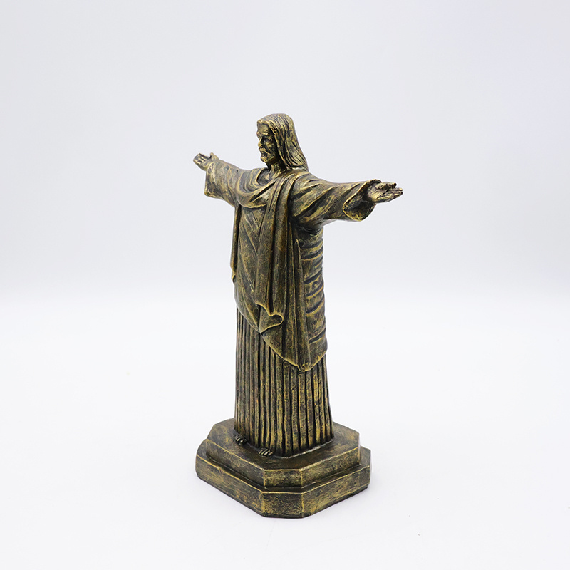 OEM custom crafts religious catholic home decoration statue wholesale handmade resin bronze Jesus sculpture figurine