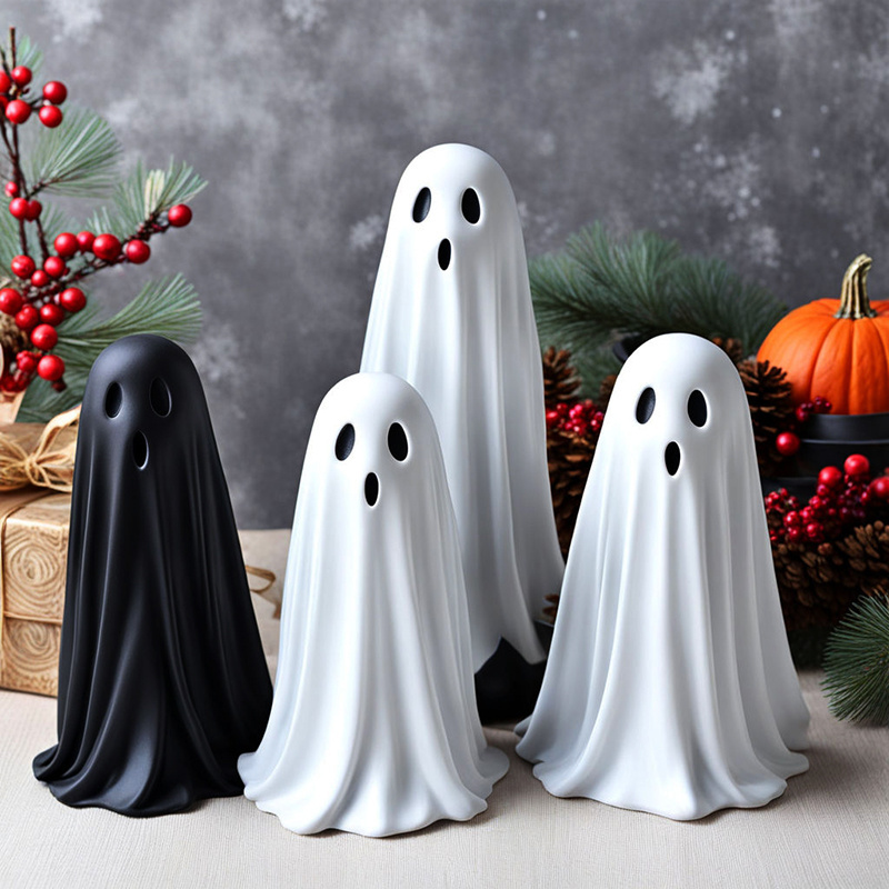 Halloween party home outdoor horror decoration gift statue custom resin craft cute high ghost figurine ornaments