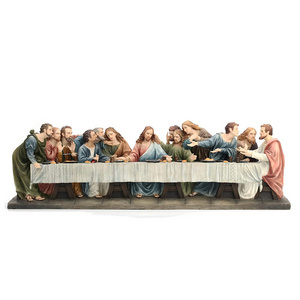 Custom resin Catholic statues ornaments famous religious statues the Last Supper sculpture hand painted figurine crafts