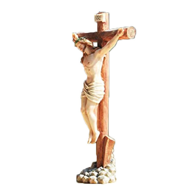 OEM Religious Accessory Resin Jesus Christ Wall  Crucifix Catholic Cross Jesus Christ Croix Jesus Statue Figurine