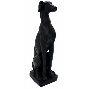 OEM Handmade resin sitting retriever dog greyhound sculpture garden animal decoration statue