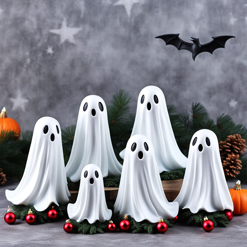 Halloween party home outdoor horror decoration gift statue custom resin craft cute dwarf ghost figurine ornaments