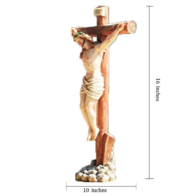 OEM Religious Accessory Resin Jesus Christ Wall  Crucifix Catholic Cross Jesus Christ Croix Jesus Statue Figurine