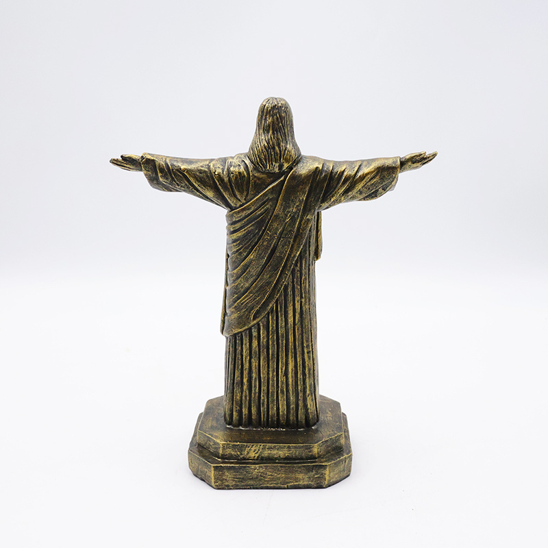 OEM custom crafts religious catholic home decoration statue wholesale handmade resin bronze Jesus sculpture figurine