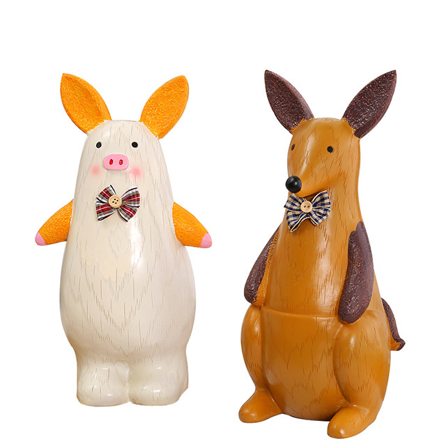 creative savings bank high quality atm saving bank for adults lovely rabbit statue animal custom money save box coin bank