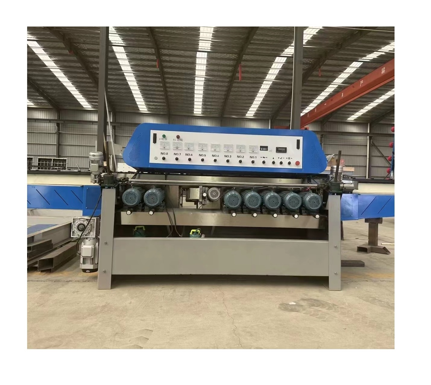 Factory Price 7 Heads Straight Line Glass Beveling Machine for Decorative Mirror Glass Polisher