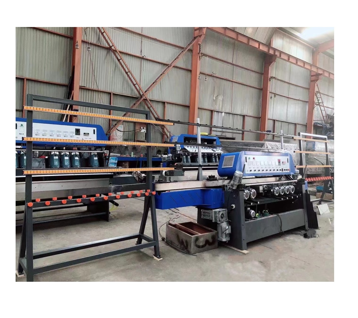 Factory Price 7 Heads Straight Line Glass Beveling Machine for Decorative Mirror Glass Polisher