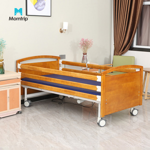 Fully Enclosed Wooden Side Rail 2 Function Hospital Elderly Patient Medical Electric Sick Bed for Clinic