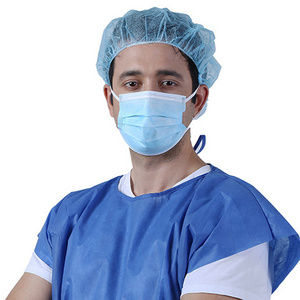 CE Approved Medical Disposable PP Surgical Cap Doctor Nurse Bouffant Cap Non Woven Hair Covers Mob Clip Cap