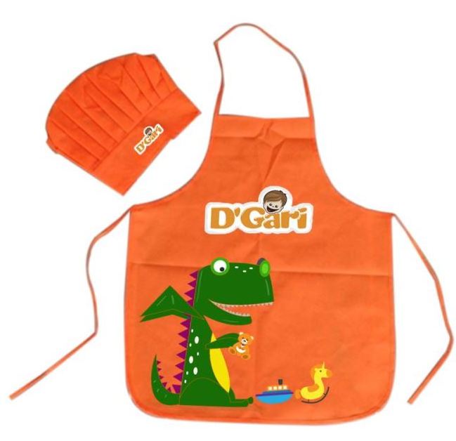 2021 Hot Sale Customized Restaurant Children Kids Drawing Little Cooks Maternity Apron with Custom Printing