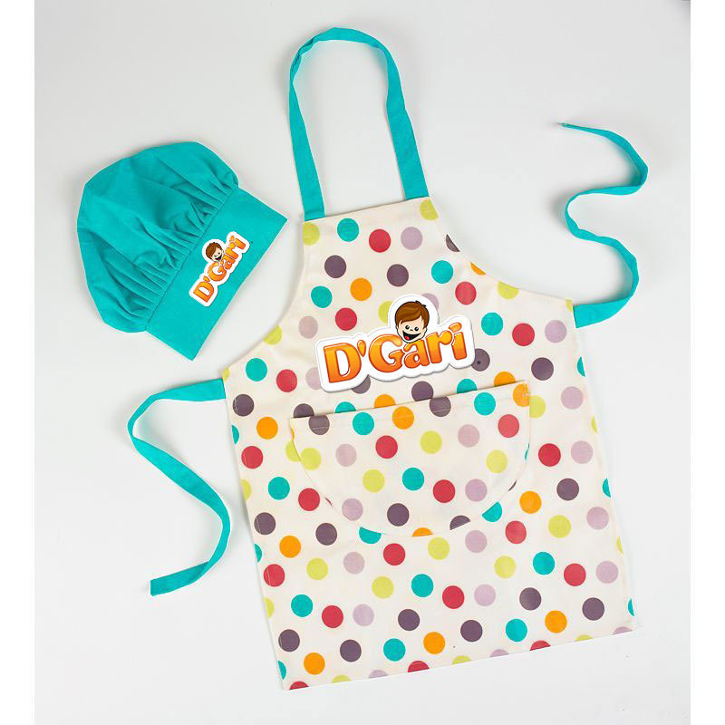 2021 Hot Sale Customized Restaurant Children Kids Drawing Little Cooks Maternity Apron with Custom Printing