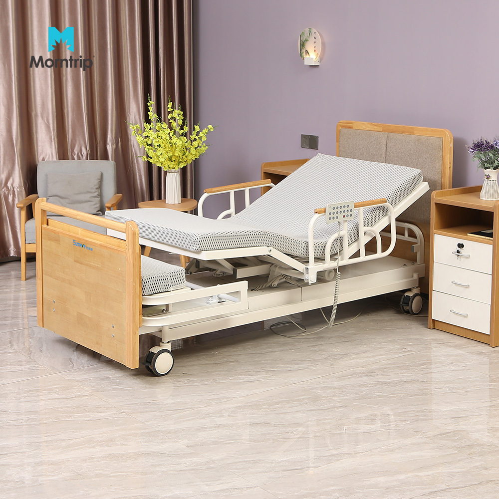 Hospital Adjustable Auto Patient Turning Lifting Bed Home Care Rotating Electric Bed for Elderly Nursing