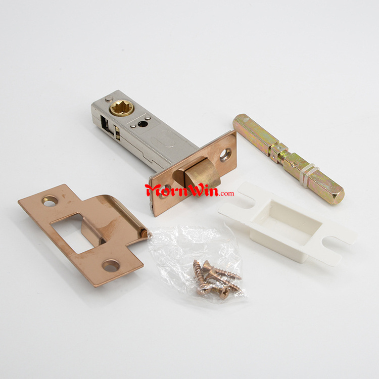 60mm Door hardware European Standard brass passage Polished Rose Gold Door Latch