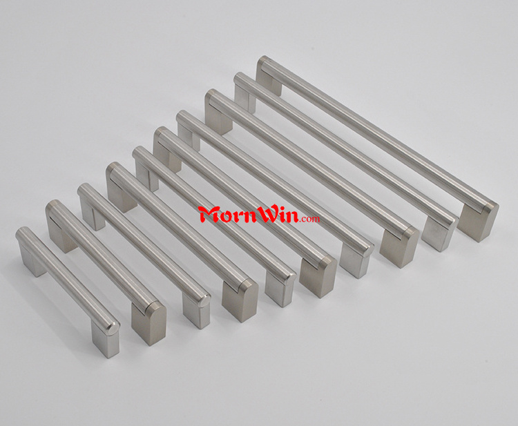 Round Brushed stainless steel kitchen aluminum profile cabinet handles