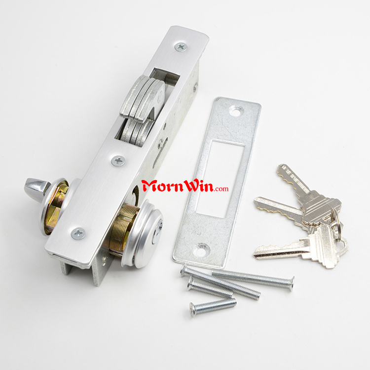 Hook sliding aluminum door mortise lock for KFC door