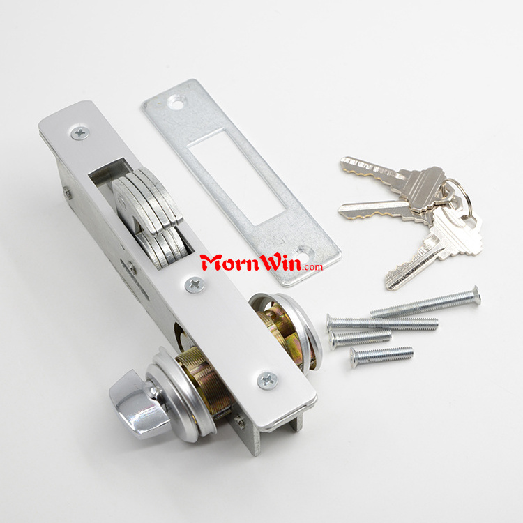 Hook sliding aluminum door mortise lock for KFC door