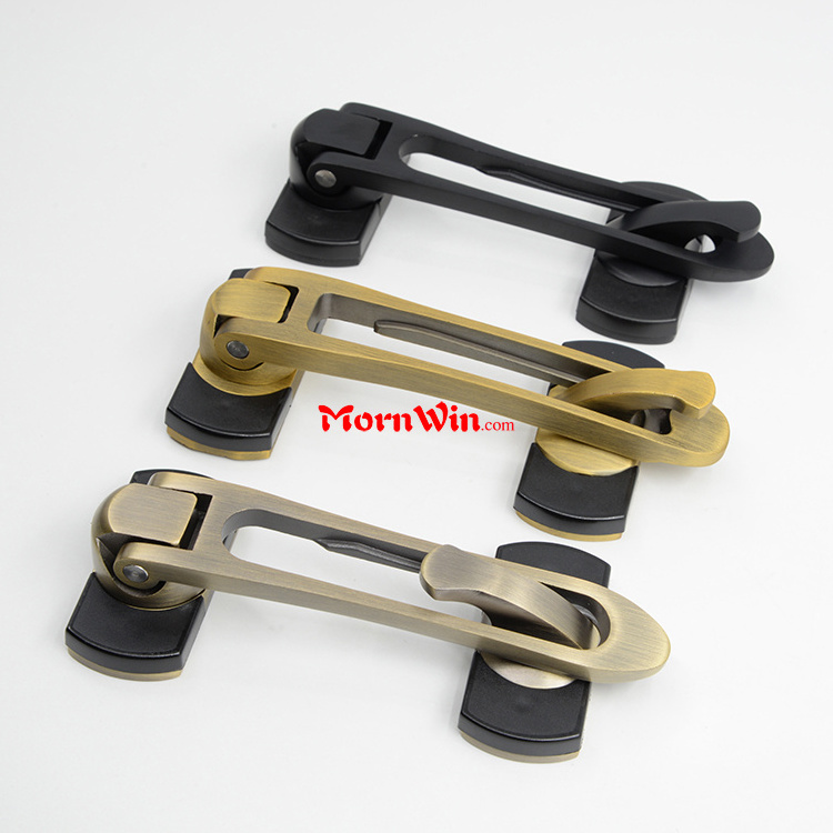 Anti Theft Hotel Room Door Security Guard Chain Lock With Swing Arm Bar Latch Bolt Buckle