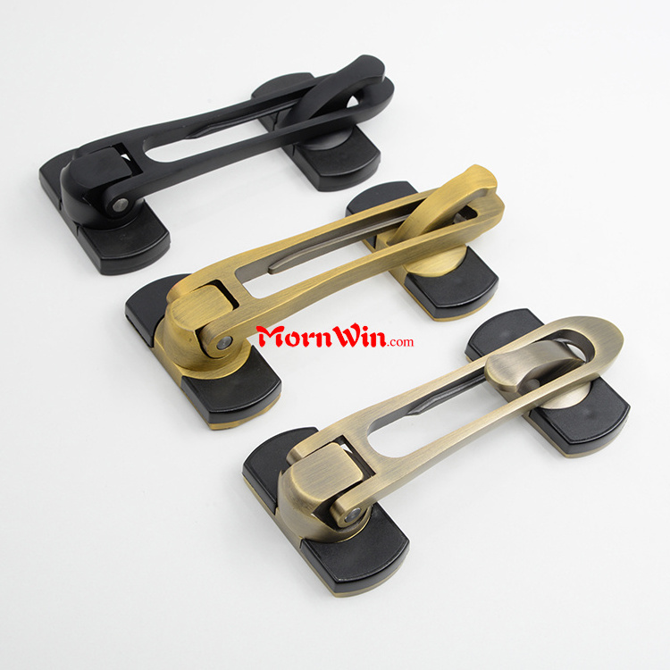 Anti Theft Hotel Room Door Security Guard Chain Lock With Swing Arm Bar Latch Bolt Buckle