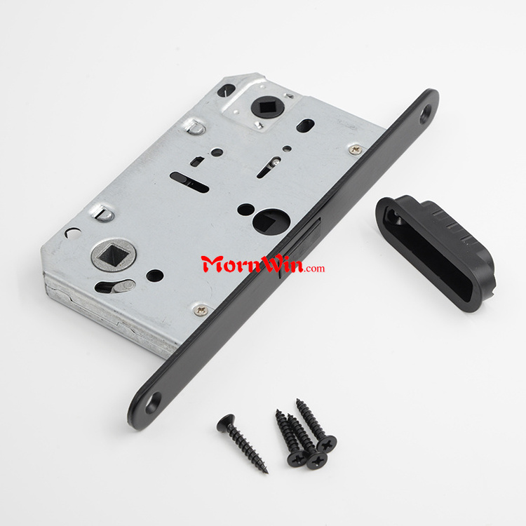 Black Magnetic Lock Body Magnetic Door Lock 50mm Backset Door Mortise Lock