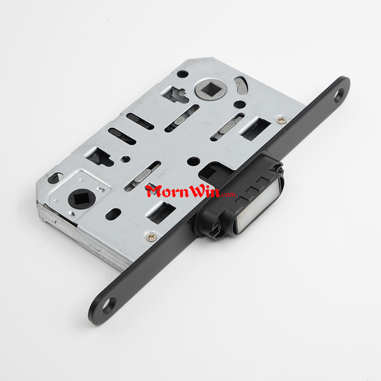 Black Magnetic Lock Body Magnetic Door Lock 50mm Backset Door Mortise Lock