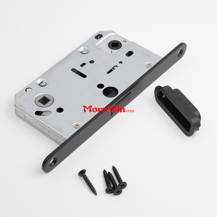 Black Magnetic Lock Body Magnetic Door Lock 50mm Backset Door Mortise Lock