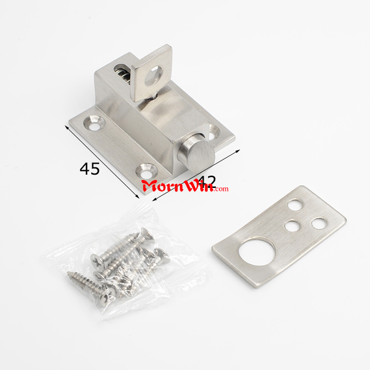 Stainless Steel Security Spring Door Bolt Tower Bolt For Door Lock