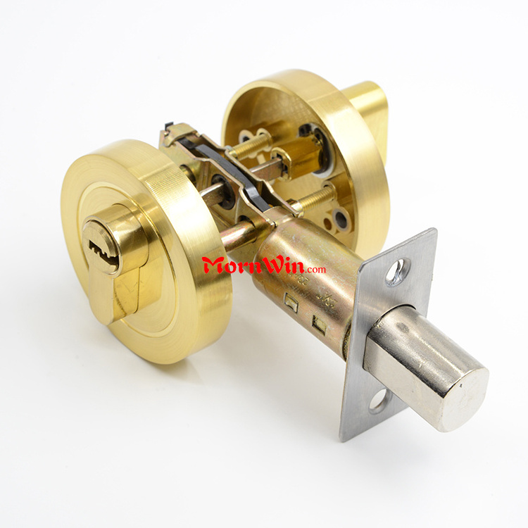 Gold Zinc Alloy Double Single Cylinder Deadbolt Door lock