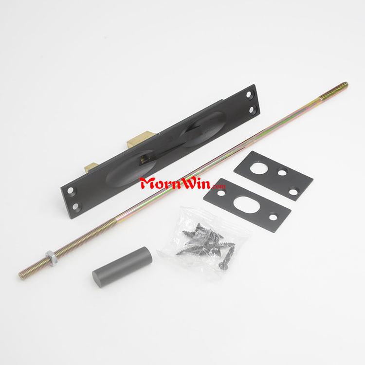 Brass Material Black Door Bolt Flush Hidden Extension Concealed Bolt for Safety Security Function