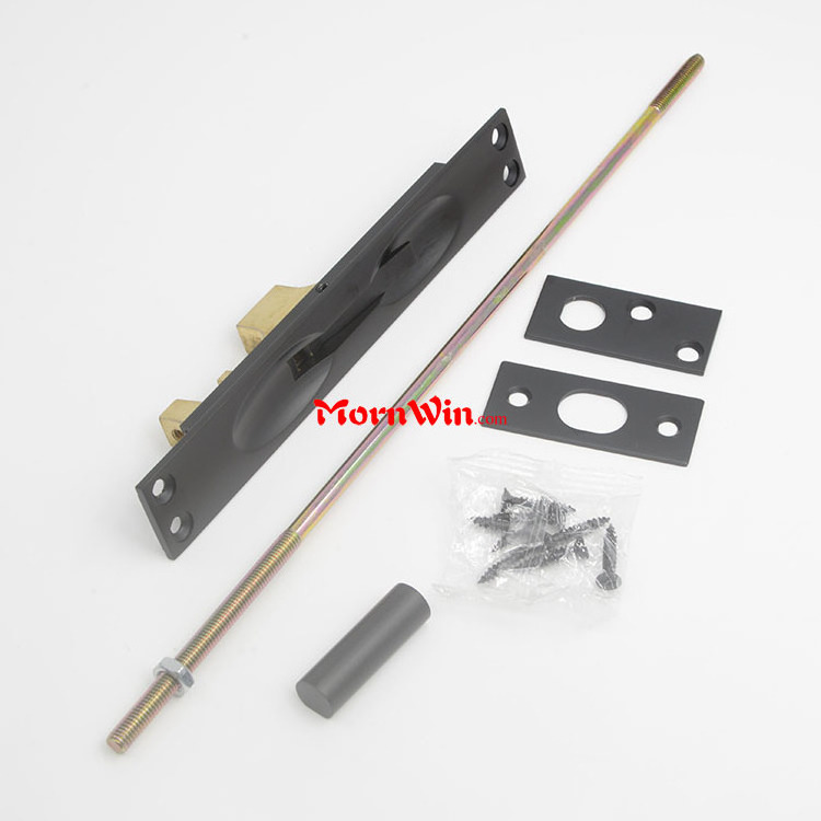 Brass Material Black Door Bolt Flush Hidden Extension Concealed Bolt for Safety Security Function