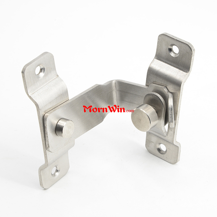 Hot Selling Right Angle Barn Barrel Bolt Door Latches 90 Degree Stainless steel Flip Door Latch Lock