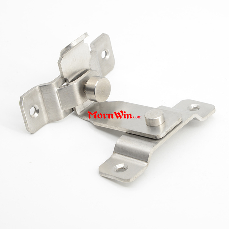 Hot Selling Right Angle Barn Barrel Bolt Door Latches 90 Degree Stainless steel Flip Door Latch Lock