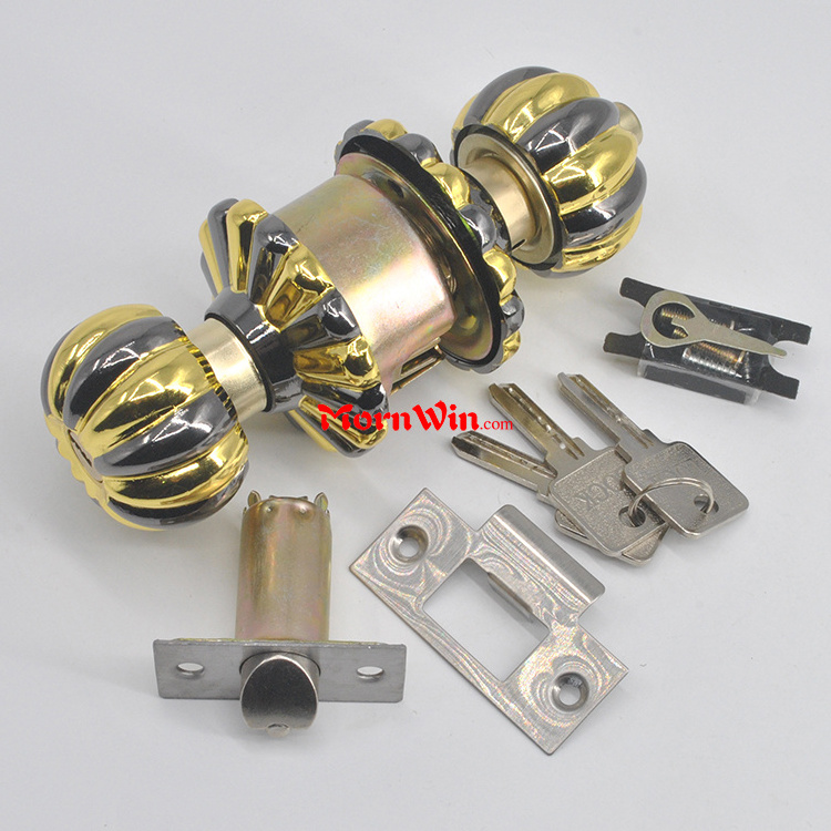 Entrance Privacy Bedroom Cylindrical Door Knob Locks,high security double sided cylindrical door wood knob lock