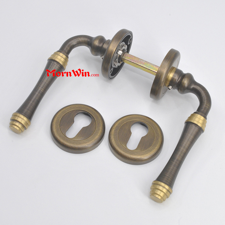 Top quality custom size european fancy brass door handles