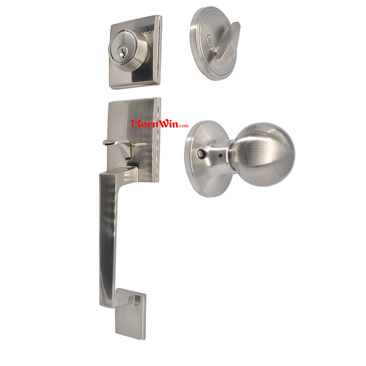 American Style Zinc Alloy Grip Handle Lock For Exterior Door