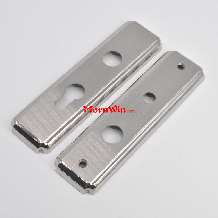 Stainless steel door handle lock set square long plate cover