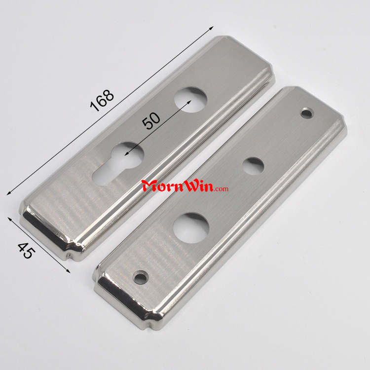 Stainless steel door handle lock set square long plate cover