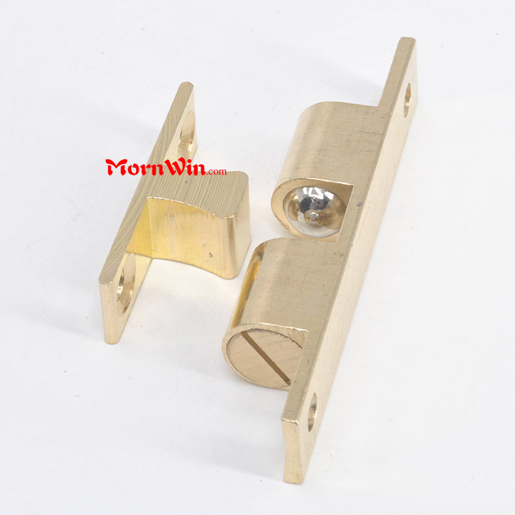 China hot sale brass safety door latch bolts,domestic toilet floor sliding golden cabinet closet home decoration solid door stop