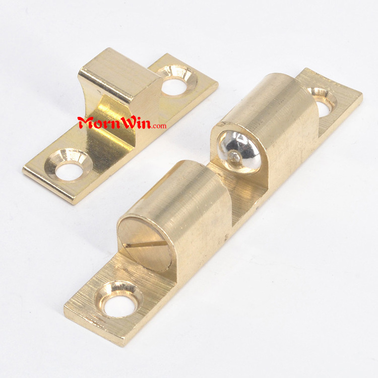 China hot sale brass safety door latch bolts,domestic toilet floor sliding golden cabinet closet home decoration solid door stop